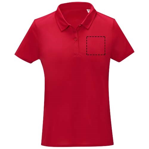 Deimos Poloshirt cool fit mit Kurzärmeln für Damen rot