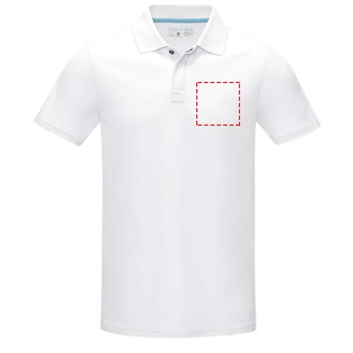 Graphite Poloshirt aus Bio-Baumwolle für Herren weiss