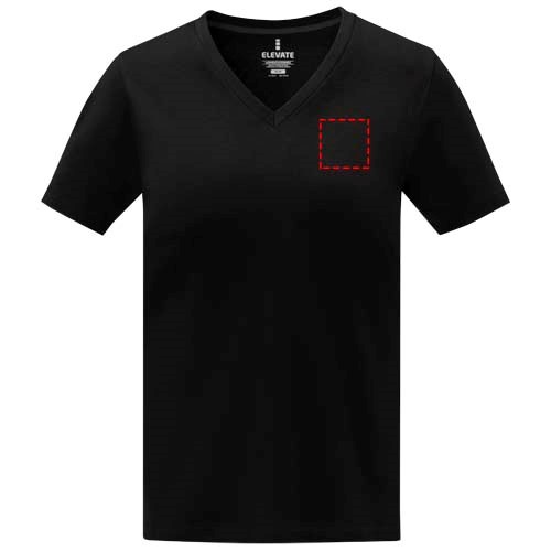 Somoto T-Shirt mit V-Ausschnitt für Damen schwarz