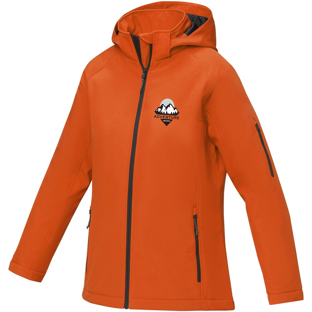 Notus wattierte Softshell Damenjacke orange