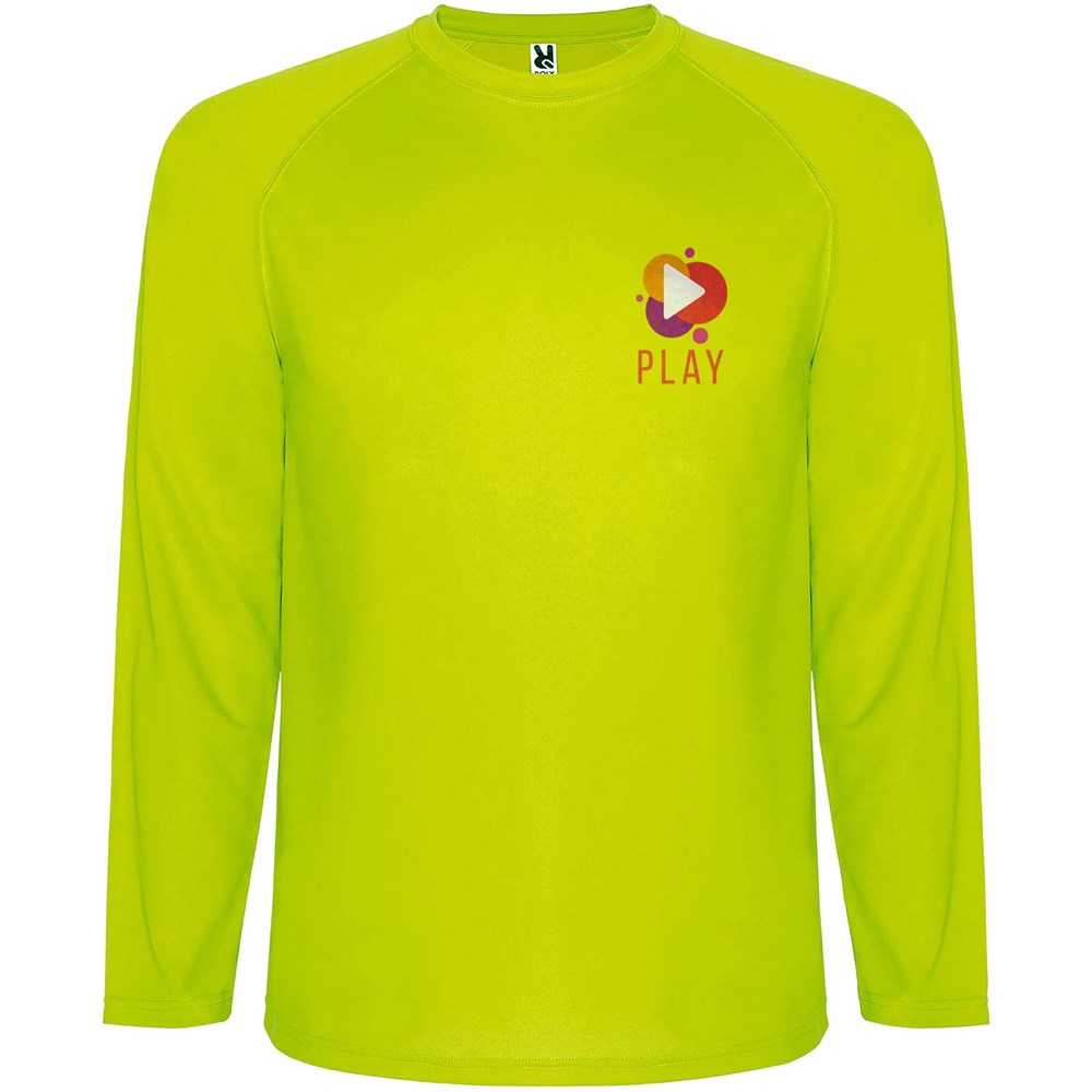 Montecarlo Langarm Sport-Shirt für Männer Fluor Yellow