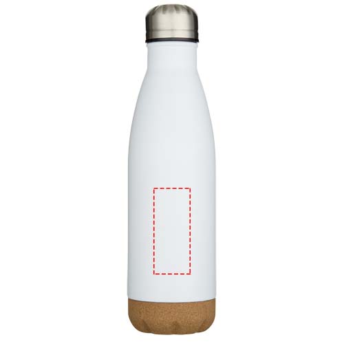Cove 500 ml doppelwandige, vakuumisolierte Trinkflasche aus Edelstahl mit Korkdetails