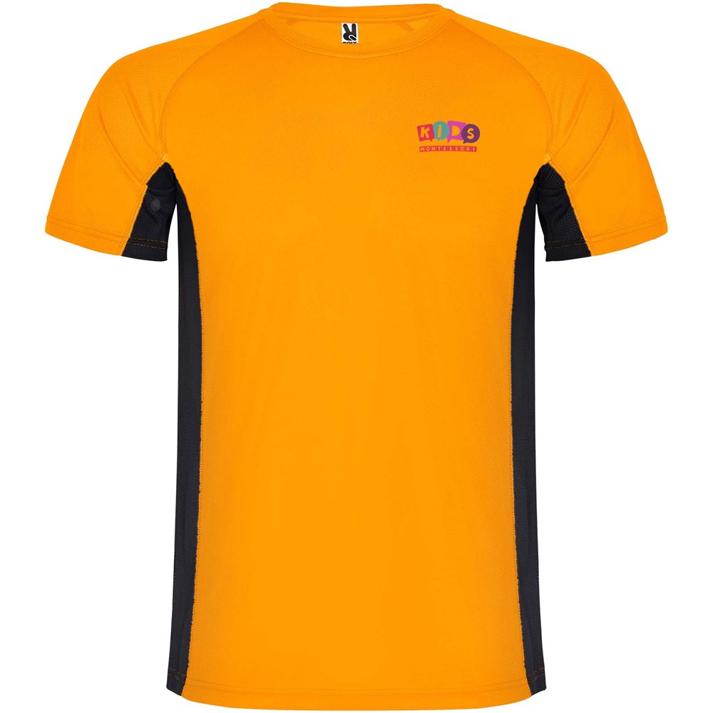 Shanghai Sport T-Shirt für Kinder Fluor Orange, schwarz