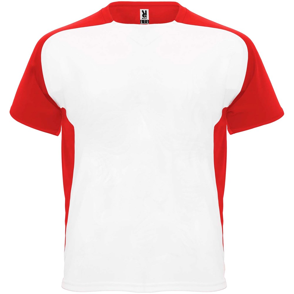 Bugatti T-Shirt Unisex aus recyceltem Material weiss, rot