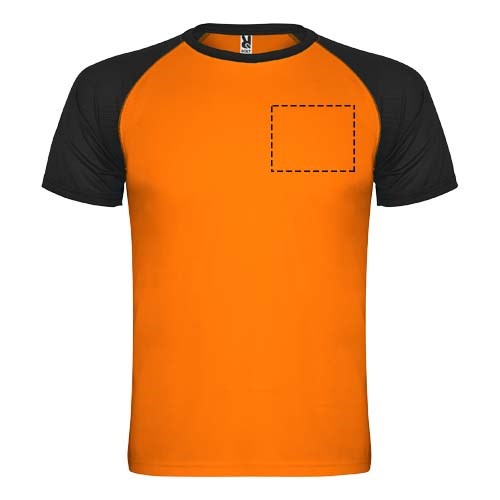Indianapolis Sport T-Shirt für Kinder Fluor Orange, schwarz