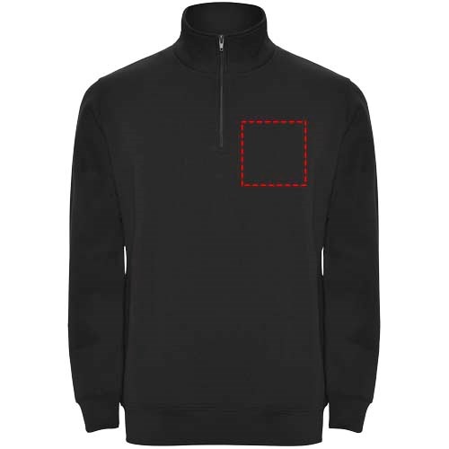 Aneto Pullover mit Viertelreissverschluss schwarz