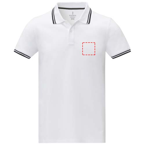 Amarago Polo mit abgesetztem Rand für Herren weiss