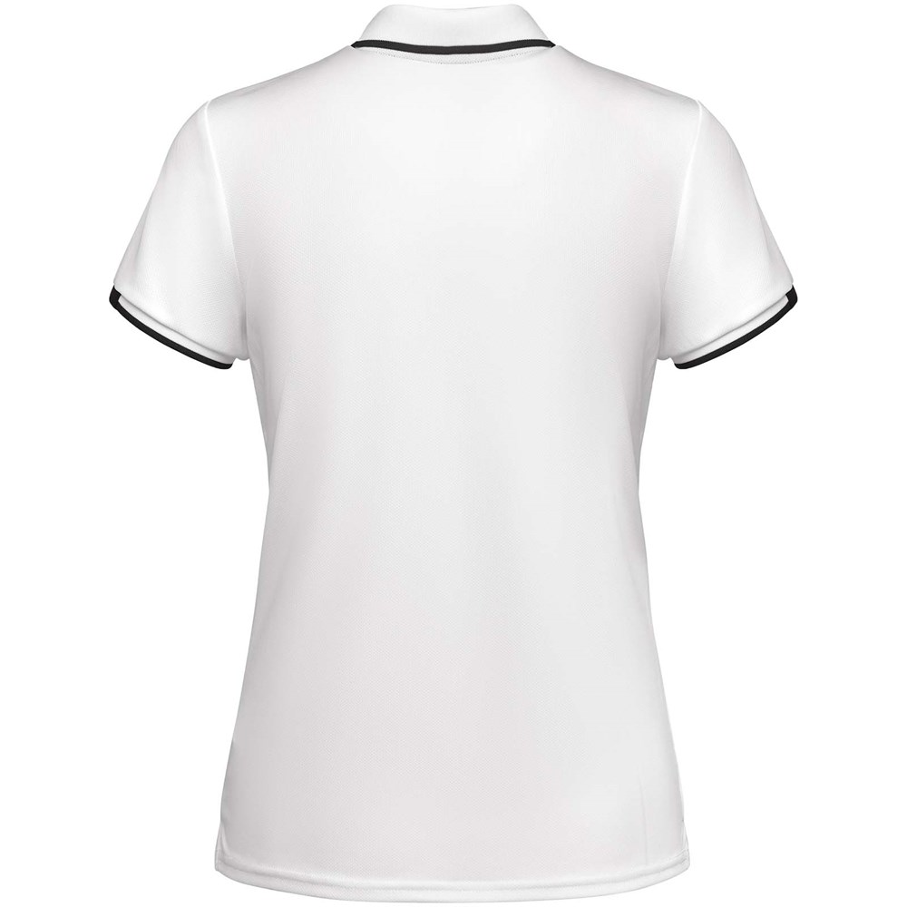 Tamil Sport Poloshirt für Damen weiss, schwarz