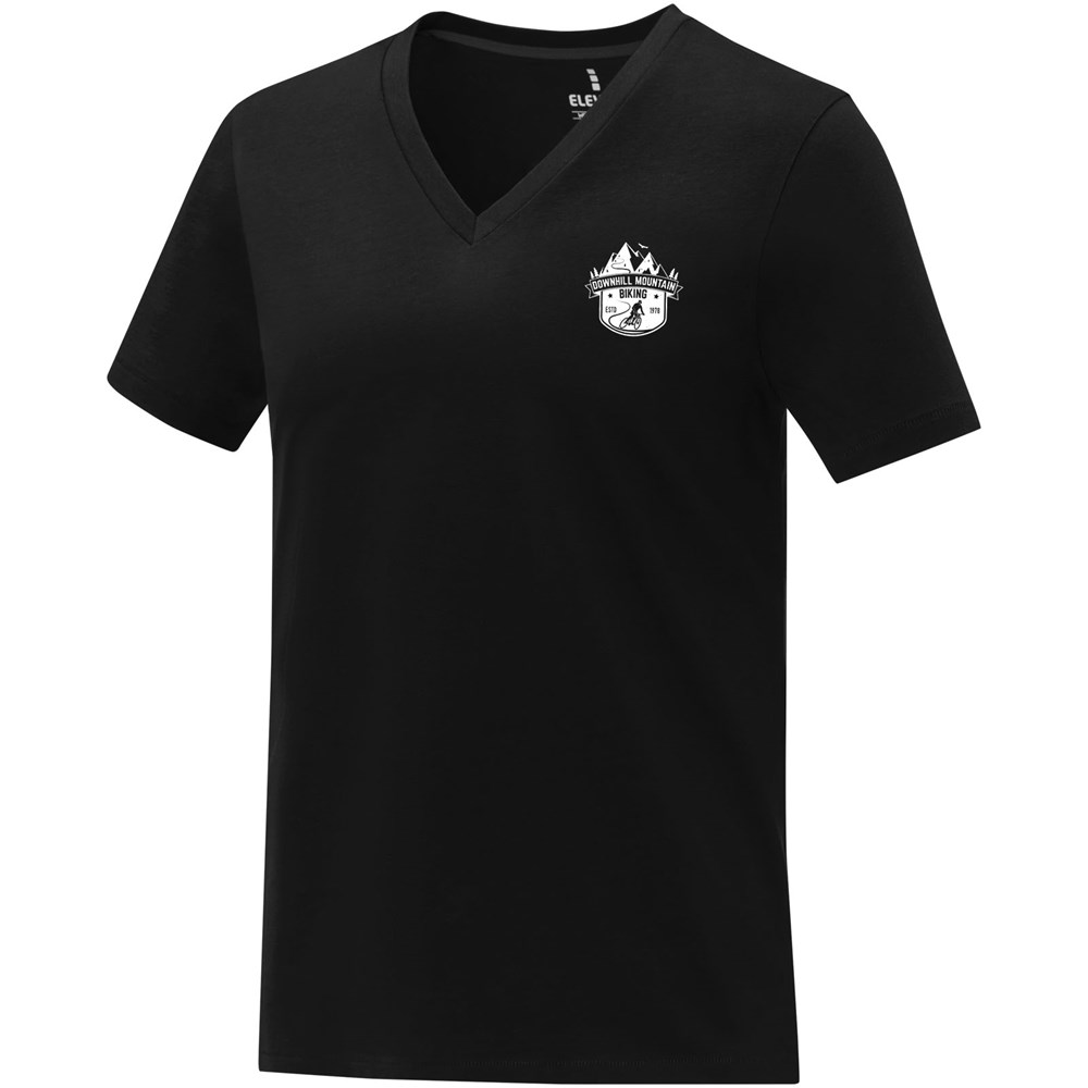Somoto T-Shirt mit V-Ausschnitt für Damen schwarz