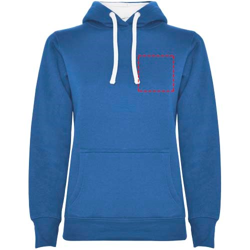 Urban Kapuzenpullover für Damen royalblau, weiss