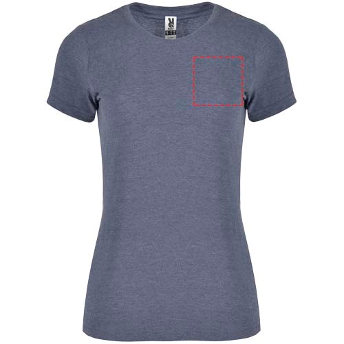 Fox T-Shirt für Damen Heather Denim Blue