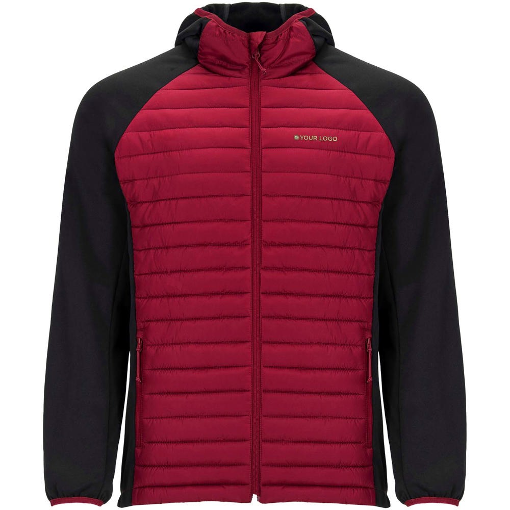 Minsk Hybrid Thermojacke Unisex rot, schwarz