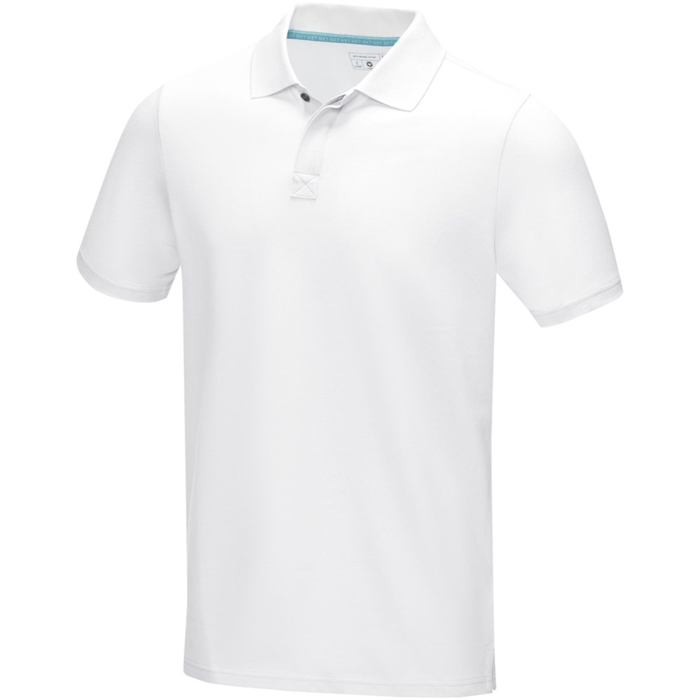 Graphite Poloshirt aus Bio-Baumwolle für Herren weiss