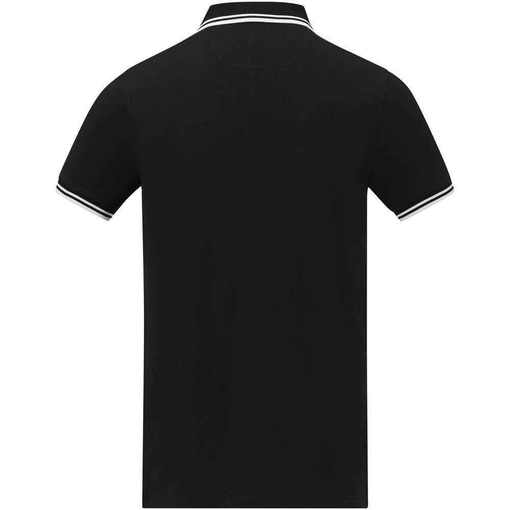 Amarago Polo mit abgesetztem Rand für Herren schwarz