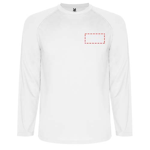 Montecarlo Langarm-Sport-Shirt für Kinder weiss