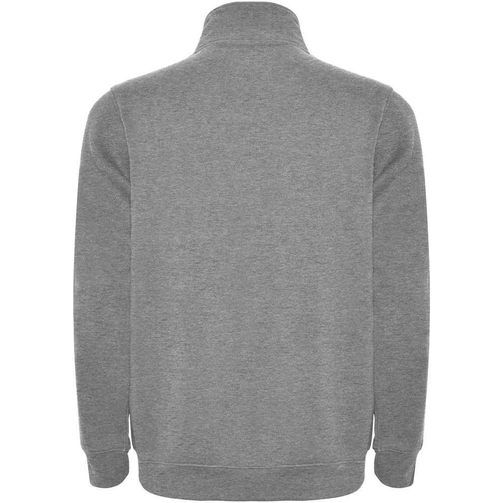 Aneto Pullover mit Viertelreissverschluss Marl Grey
