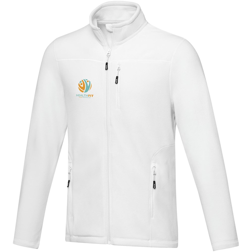 Amber GRS recycelte Fleecejacke für Herren weiss