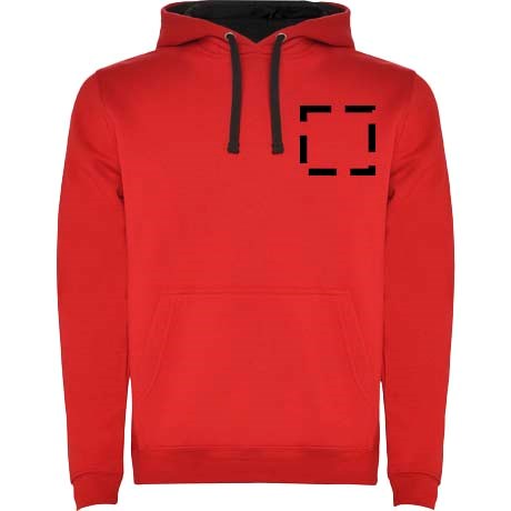 Urban Kapuzenpullover für Herren rot, schwarz
