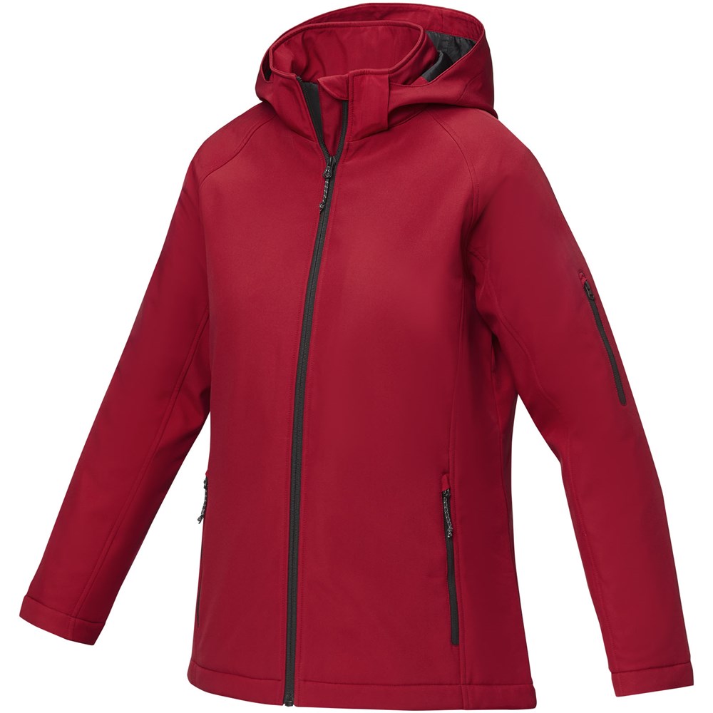 Notus wattierte Softshell Damenjacke rot