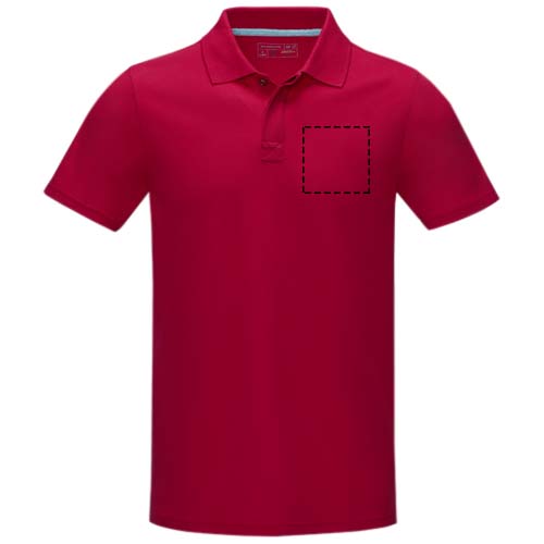Graphite Poloshirt aus Bio-Baumwolle für Herren rot