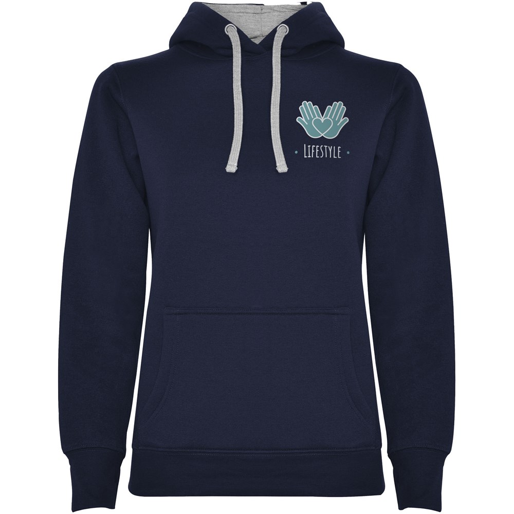 Urban Kapuzenpullover für Damen Navy Blue, Marl Grey