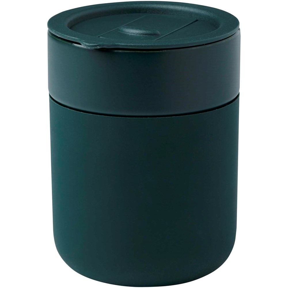 Java 330 ml Keramikbecher mit Silikonhülle und Kunststoffdeckel