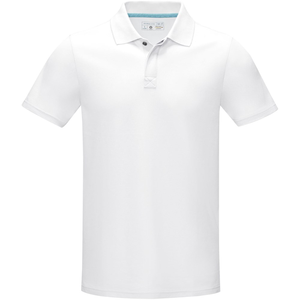 Graphite Poloshirt aus Bio-Baumwolle für Herren weiss