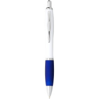Nash Kugelschreiber weiss mit farbigem Griff (blaue Mine)