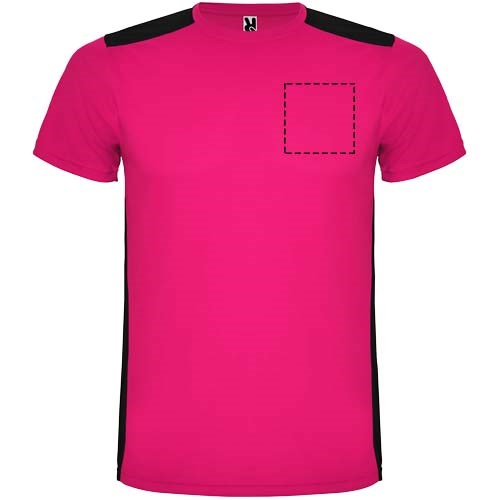 Detroit Sport T-Shirt für Kinder fuchsia, schwarz