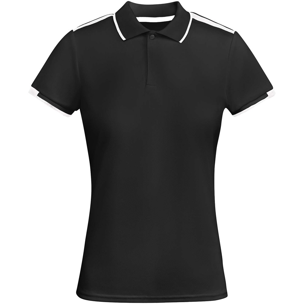 Tamil Sport Poloshirt für Damen schwarz, weiss