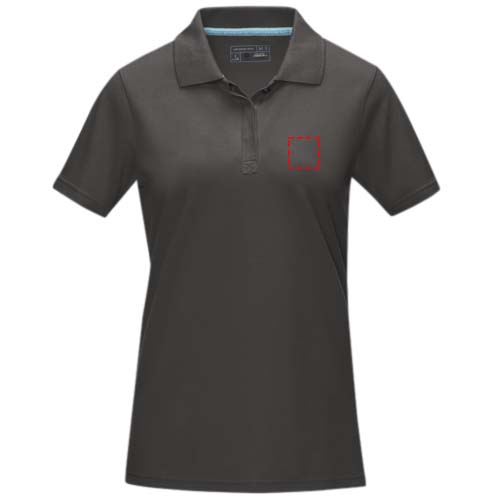 Graphite Poloshirt aus Bio-Baumwolle für Damen storm grey