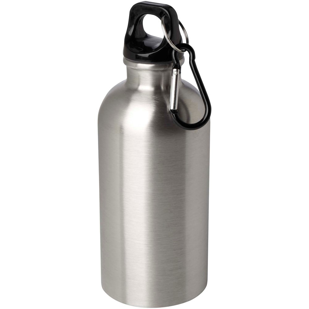 Oregon 400 ml RCS-zertifizierte, einwandige Trinkflasche aus Edelstahl mit Karabinerhaken