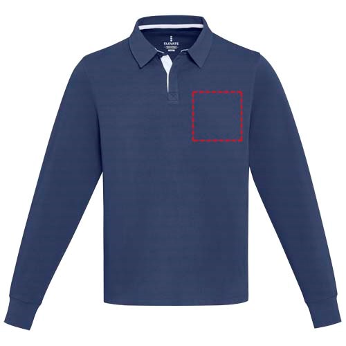 Clyde Rugby Polo Sweatshirt Unisex navy
