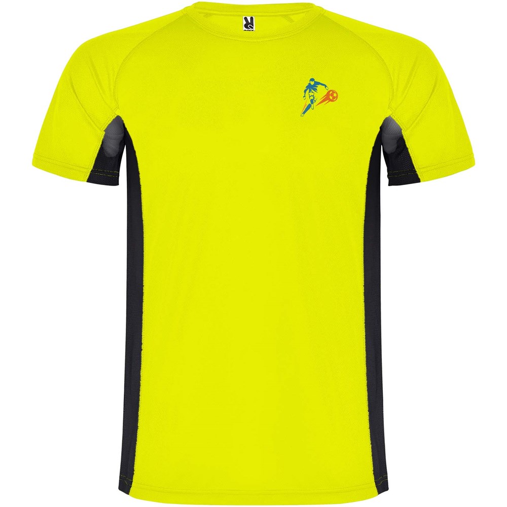 Shanghai Sport T-Shirt für Kinder Fluor Yellow, schwarz