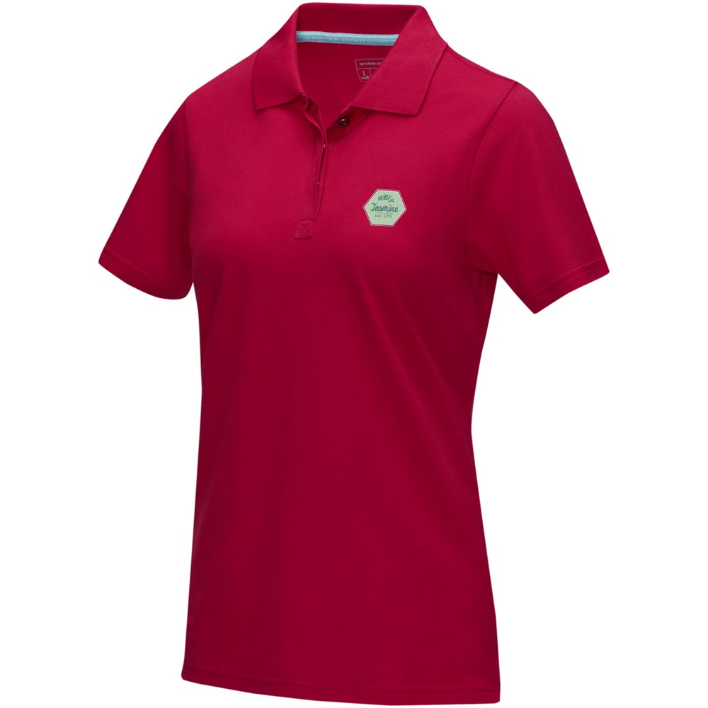 Graphite Poloshirt aus Bio-Baumwolle für Damen rot