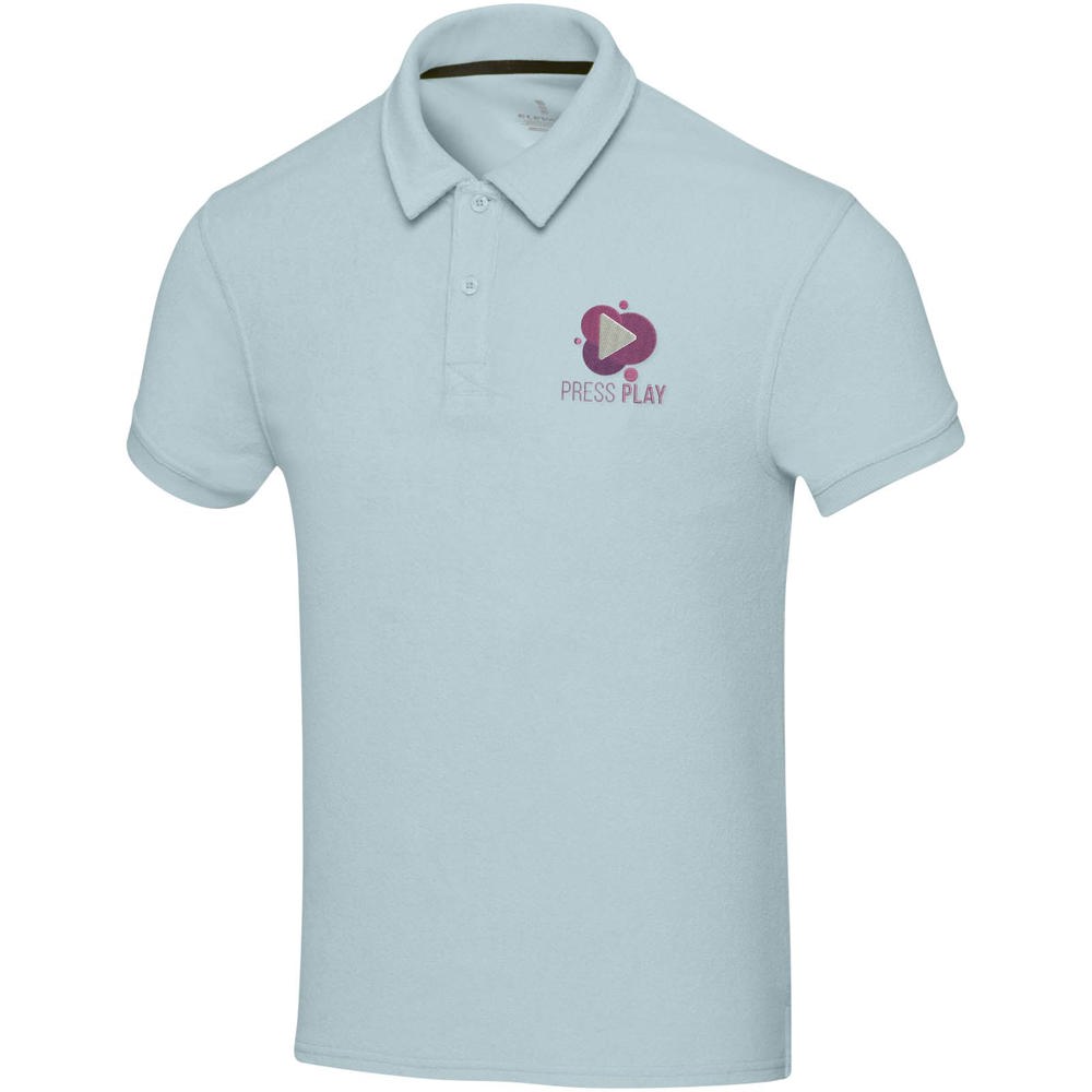 Akoya Poloshirt aus recyceltem Frottee Unisex Cloud Blue