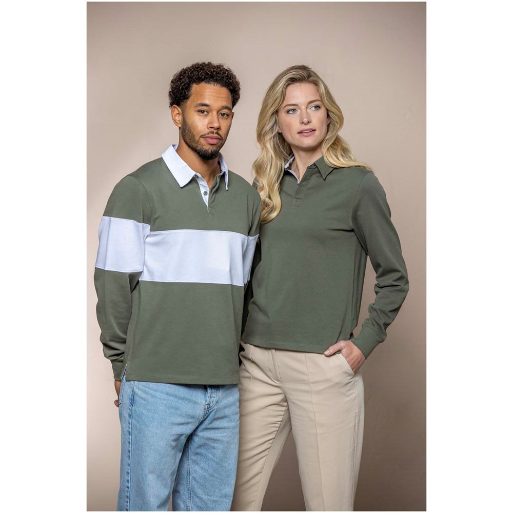 Clyde Rugby Polo Sweatshirt Unisex grün
