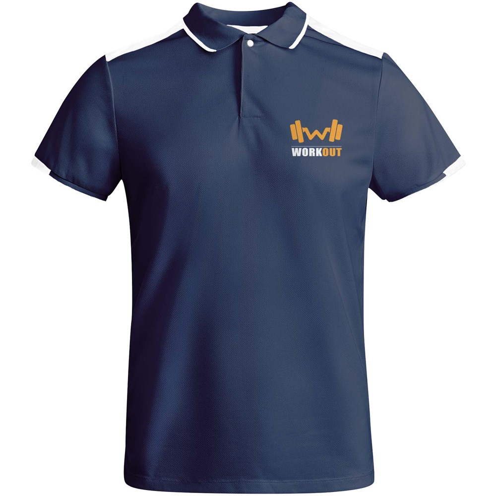 Tamil Sport Poloshirt für Herren Navy Blue, weiss