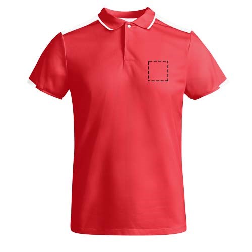 Tamil Sport Poloshirt für Kinder rot, weiss