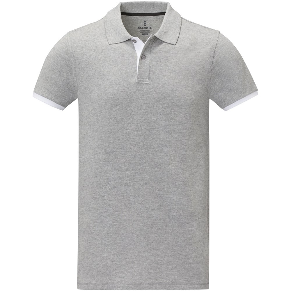 Morgan Polo für Herren, zweifarbig heather grau