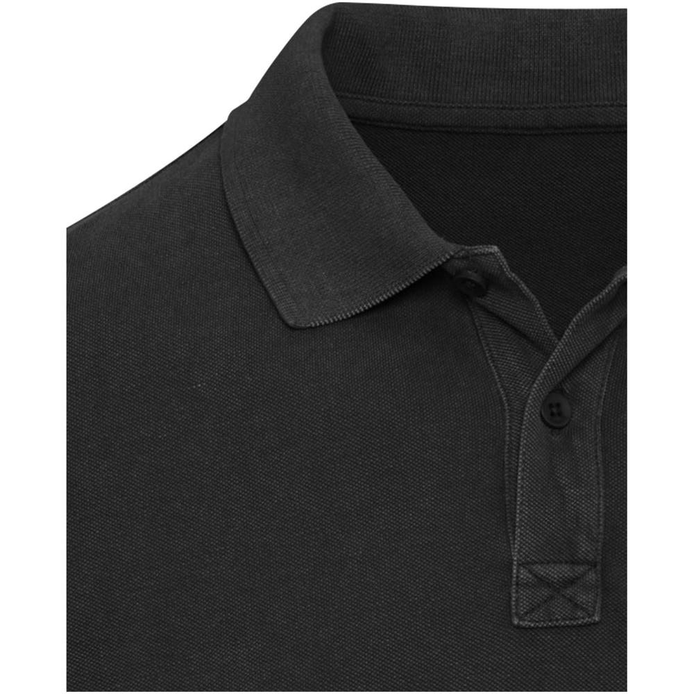 Calgary Poloshirt für Herren im Washed Look, 200 g/m2 schwarz