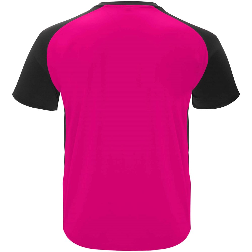 Bugatti T-Shirt Unisex aus recyceltem Material fuchsia, schwarz