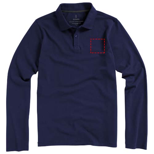 Oakville Langarm Poloshirt für Herren navy
