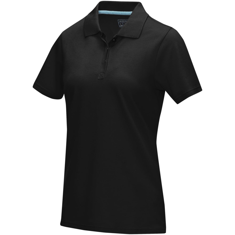 Graphite Poloshirt aus Bio-Baumwolle für Damen schwarz