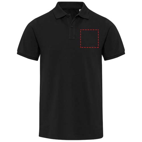 Beryl 220 g/m² Kurzärmeliges Poloshirt Bio-Recyclingmaterial (OCS), unisex schwarz