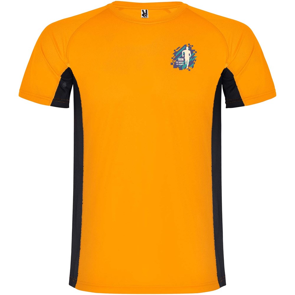 Shanghai Sport T-Shirt für Herren Fluor Orange, schwarz