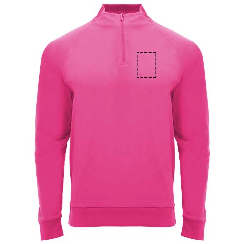 Epiro 200 g/m² Half-Zip Sweatshirt Unisex fluorrosa