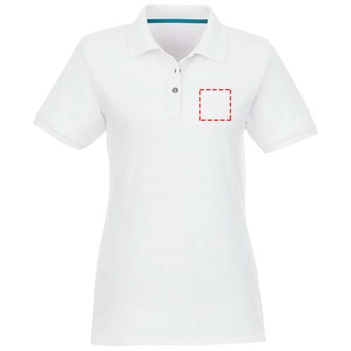 Beryl Poloshirt aus Bio-Recyclingmaterial für Damen weiss