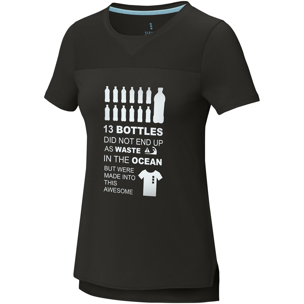 Borax Cool Fit T-Shirt aus recyceltem GRS Material für Damen schwarz