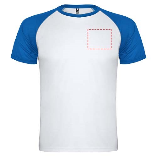 Indianapolis T-Shirt Unisex aus recyceltem Material weiss, royalblau